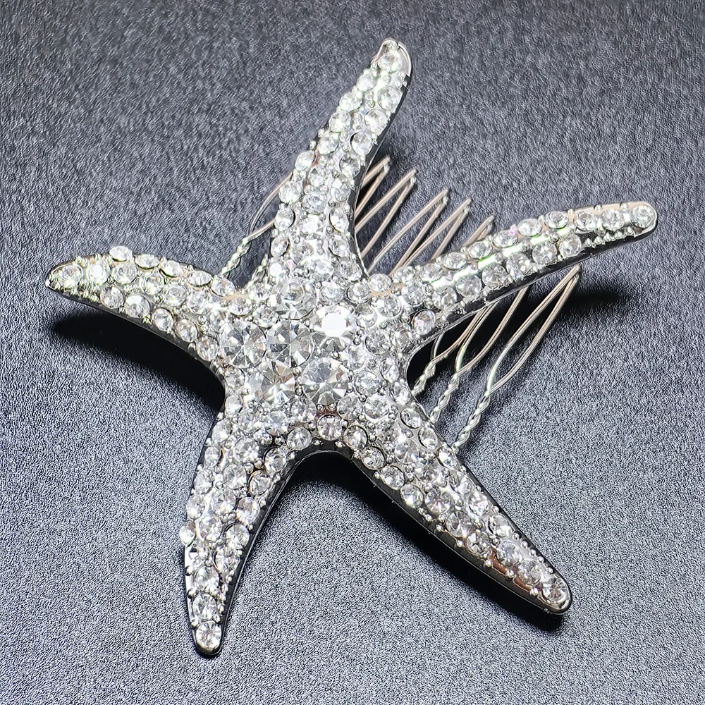 Noble and Elegan Sea Star Bridal Hair Comb