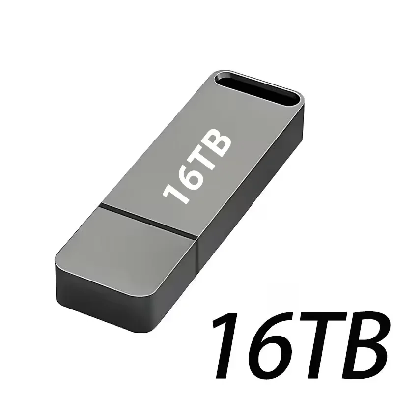 High-Speed 16TB Metal USB3.2 Flash Drive - Large Capacity Portable Memory Pen Drive