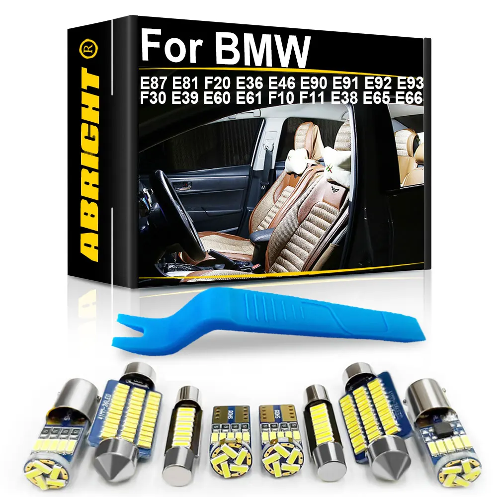 ABRIGHT For BMW E87 E81 F20 E36 E46 E90 E91 E92 E93 F30 E39 E60 E61 F10 F11 E38 E65 E66 328i 2009 2011 2012 2017 Interior Lights