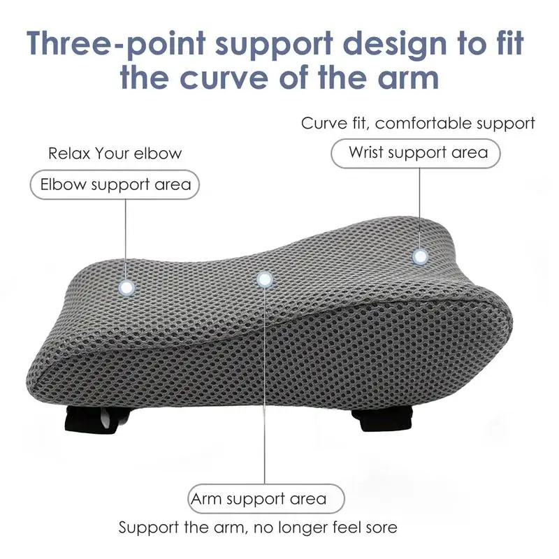 Ergonomic Armrest Pads Arm Rest Cover Elbow Armrest Pads Comfortable Support Chair Elbow Pads with Adjustable Straps for Office