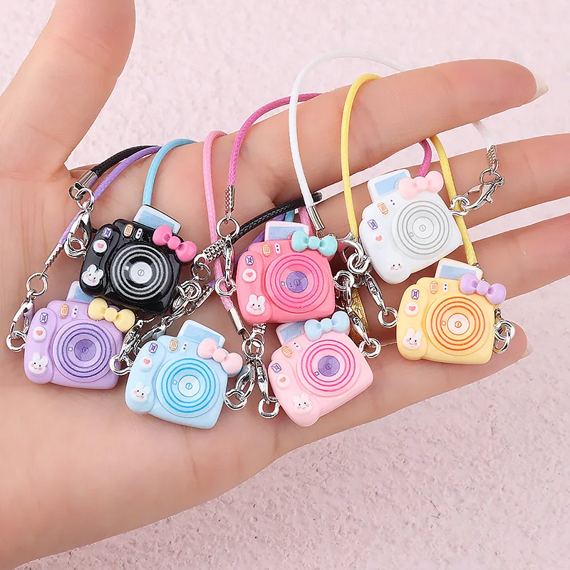 5pcs Dollhouse Mini Pendant Model Cute Little Mini Camera Cartoon Mobile Phone Ornament for Cartoon Pendant Sweet Couple Gift