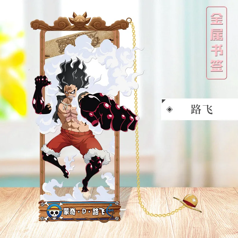 ONE PIECE Metal Bookmarks with Various Cartoon Characters for Cosplay Fans one piece anime figure