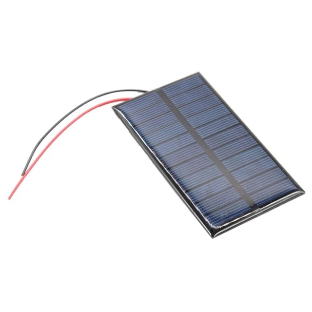 Portable Solar Plate with Wire 5V 120mA 0.8W Small Cell Module Polysilicon Board Outdoor Solar Battery Easy Use 2