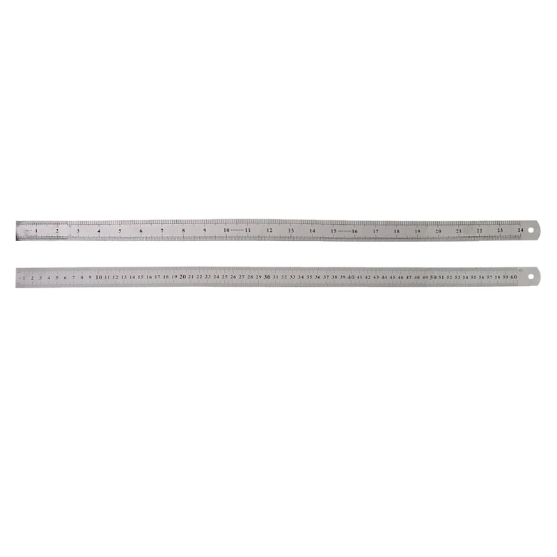 Stainless Steel Double Side Measuring Straight Edge Ruler 60cm Silver Drop Shipping Support images - 6