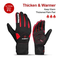 Premium Winter Cycling Gloves - Warm, Waterproof, and Touchscreen - Enabled - XXL - EU (966 Red)