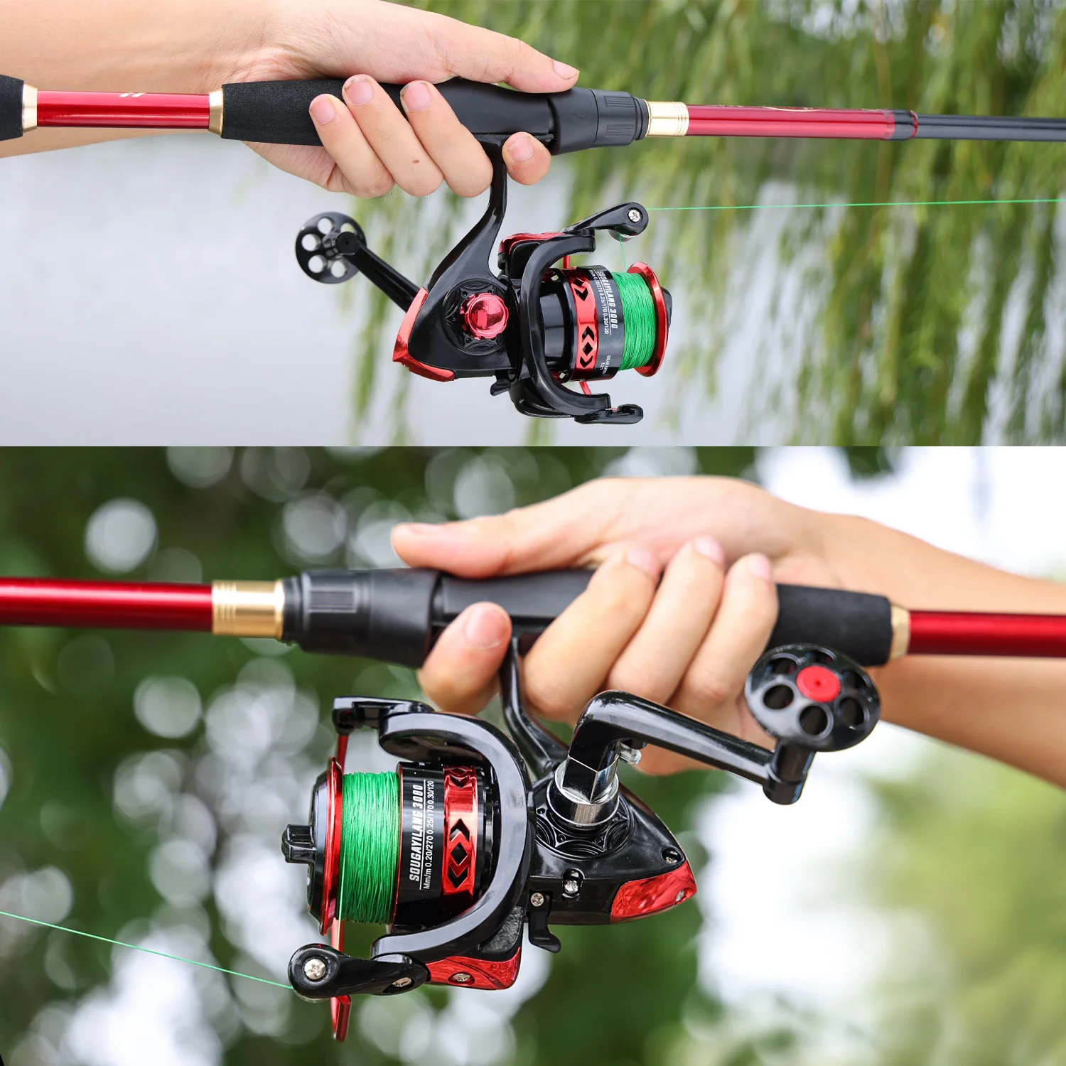 Sougayilang Spinning Fishing Reel 5.2:1 Gear Ratio 1000-5000 Max Drag 8kg for Freshwater Bass Fishing