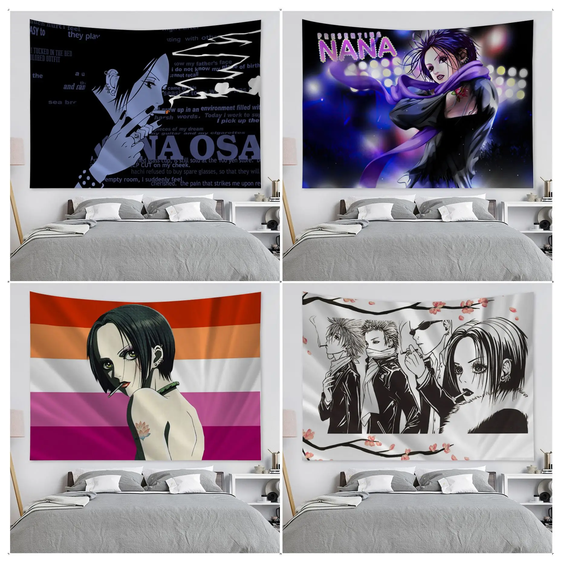 

Anime NANA Tapestry Chart Tapestry Home Decoration hippie bohemian decoration divination Wall Hanging Home Decor
