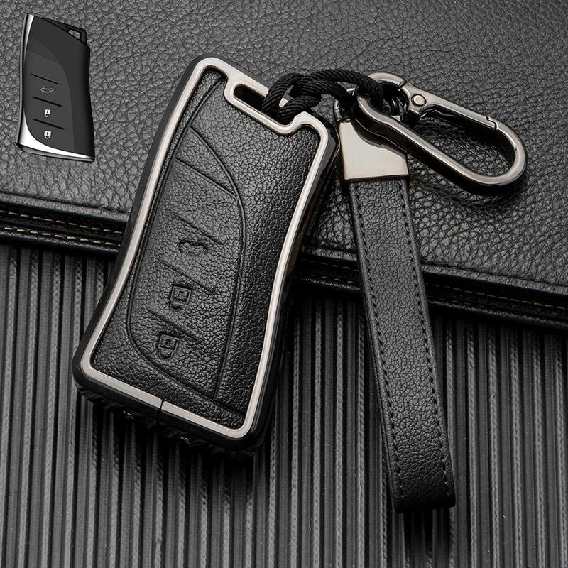 Premium Leather Car Key Case Cover for Luxury Vehicles