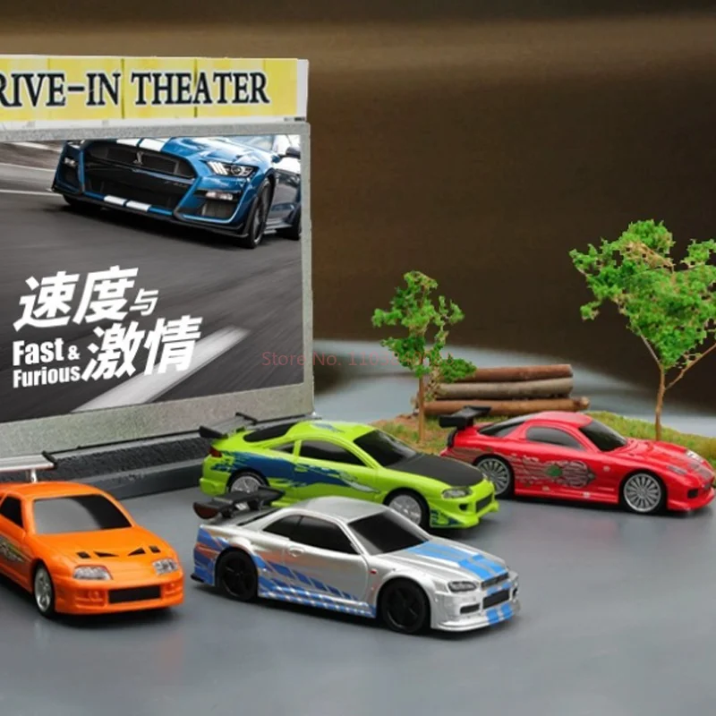 TURBO RACING 1/76 C74 Mini Remote Control Car Full Scale New Flat Run High Simulation Model Toy Festival Gift 2