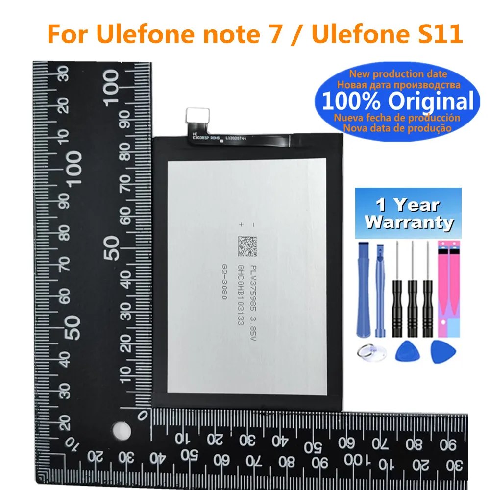 

100% Оригинальный Ulefone Note 7 / S11 3430 мАч аккумулятор для смартфона Ulefone S11 / Note 7 сменный аккумулятор батареи батарея