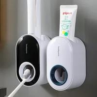 Toothpaste Squeezer Automatic Toothpaste Dispenser Holder No-Punching Dust-proof Wall Mount Bathroom Accessories Dispensador 1
