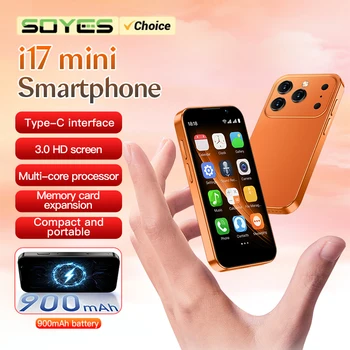 SOYES i17 Mini Smartphone 3.0" Display 2GB RAM 16GB ROM Dual SIM Standby Dual Camera Android 9.0 Multi Apps Support Small Phone
