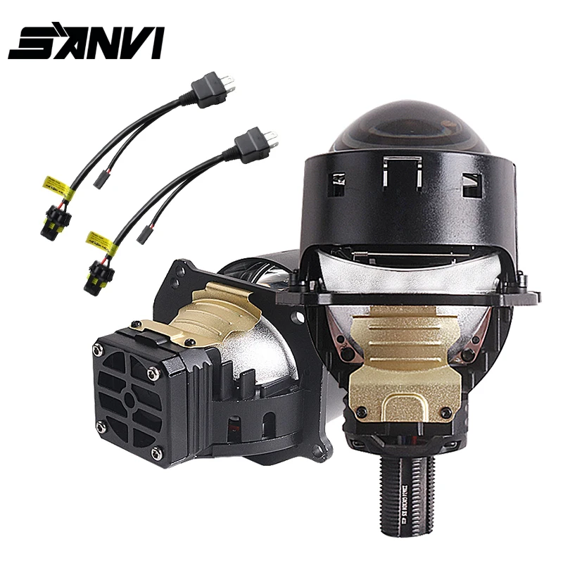 

SANVI 3'' Bi LED Projector Lense Car Headlights for Hella G5 3R H4 H7 H11 9005 9006 Auto Light Upgrade 65W 5500K 8280Lux RHD LHD