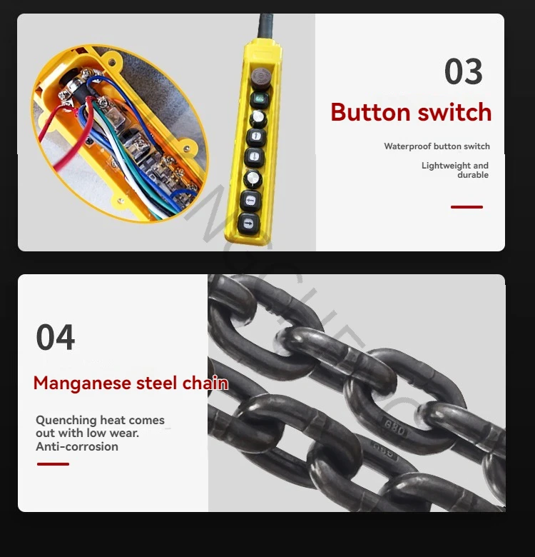 Electric hoist 220V 0.5T1 ton fixed operation lifting crane Chain Hoist Crane Fi