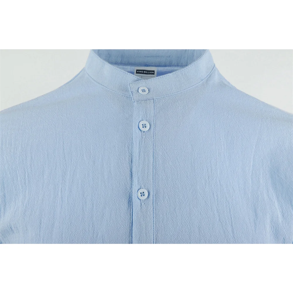 Frühling Sommer Neue männer Langarm Henley Neck Männliche Polo-Shirt Baumwolle Leinen Leichte Atmungsaktive Grundlegende Stil Taste Top – Detail 10