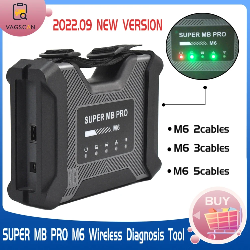 

SUPER MB PRO M6 2022.9 Wireless Star Diagnosis Tool with Multiplexer( OBD2 16pin +14P+USB) Main Test Cable