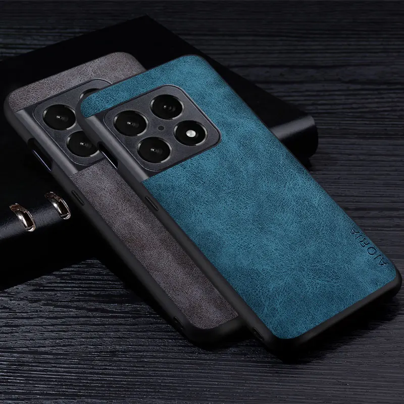 Deluxe PU Leather Scratch-Resistant Solid Color Phone Cover