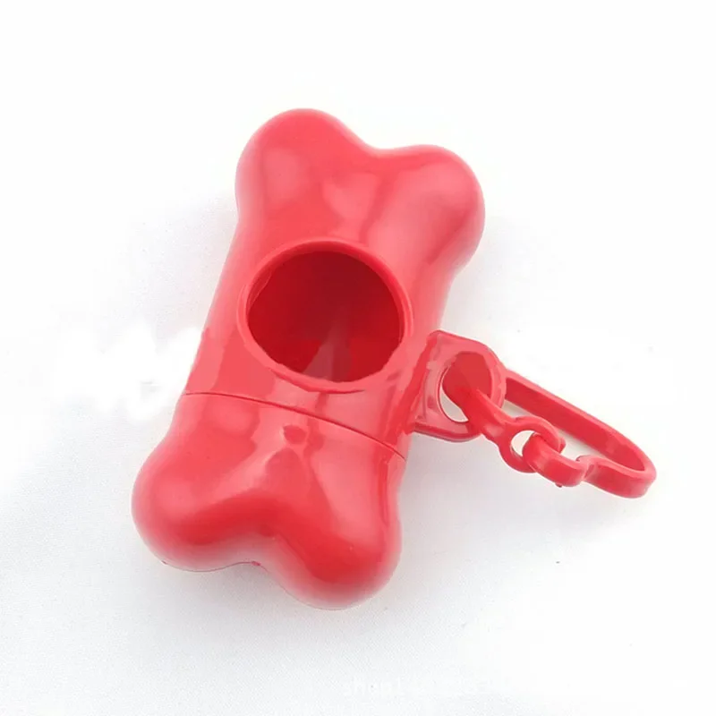 Pet Dog Poop Bags Box Colorful Portable Bone-shaped rubbish bag poo storage box(Without bags) dog poop bag holder