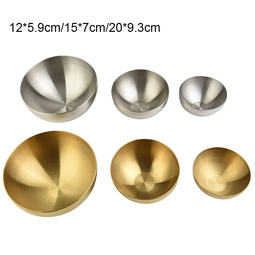 주방 스테인레스 스틸 과일 샐러드 그릇, 한국 라멘 수프 국수 그릇, 단층 단열 가정 식기, 1 개 