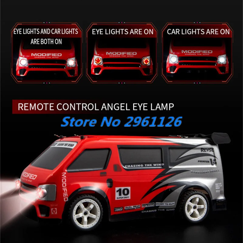 Simulated 4WD Remote Control Drfift Car 1:16 360° Drift Two Sets Tires Light Switching PVC Explosion-Proof RC Truck Car Toy 5
