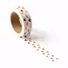 1PC. 10M Copper Foil Hearts Washi Tape Japanese Masking Paper Kawaii Scrapbooking Tools for Photo Album Journaling Stationery 1