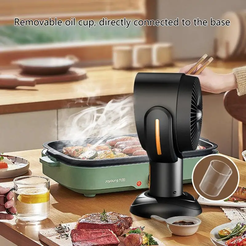 Portable Range Hood For Cooking Kitchen Hoods Table Range Hood Desk Top 2 Speed Exhaust Fan Retractable Negative Ion Air