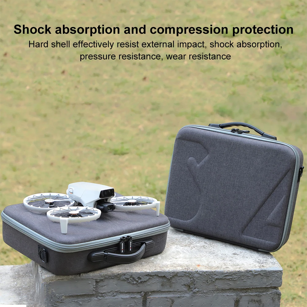 Storage Bag Portable Travel Shoulder Bag Hard Suitcase Storage Case for DJI Flip Drone RC 2/RC-N3 and Batteries