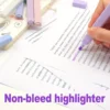 10pcs Highlighters And Gel Pens Morandi Color Highlighters, Black Ink Ballpoint Pens, For Journaling School Office Supplies 5