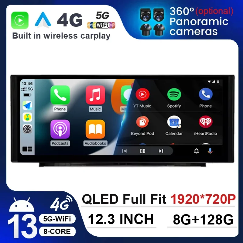 

12.3 INCH Android 13 For Audi Q5 Q5L 2018 2019 2020 Car Multimedia GPS Navigation Radio Video CarPlay BT WIFI Stereo Player