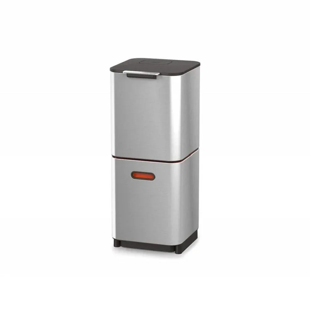 Joseph Joseph Totem Compact 40 liter Waste Separation and Recycling Kitchen Trash Can with odor filter and removable food waste