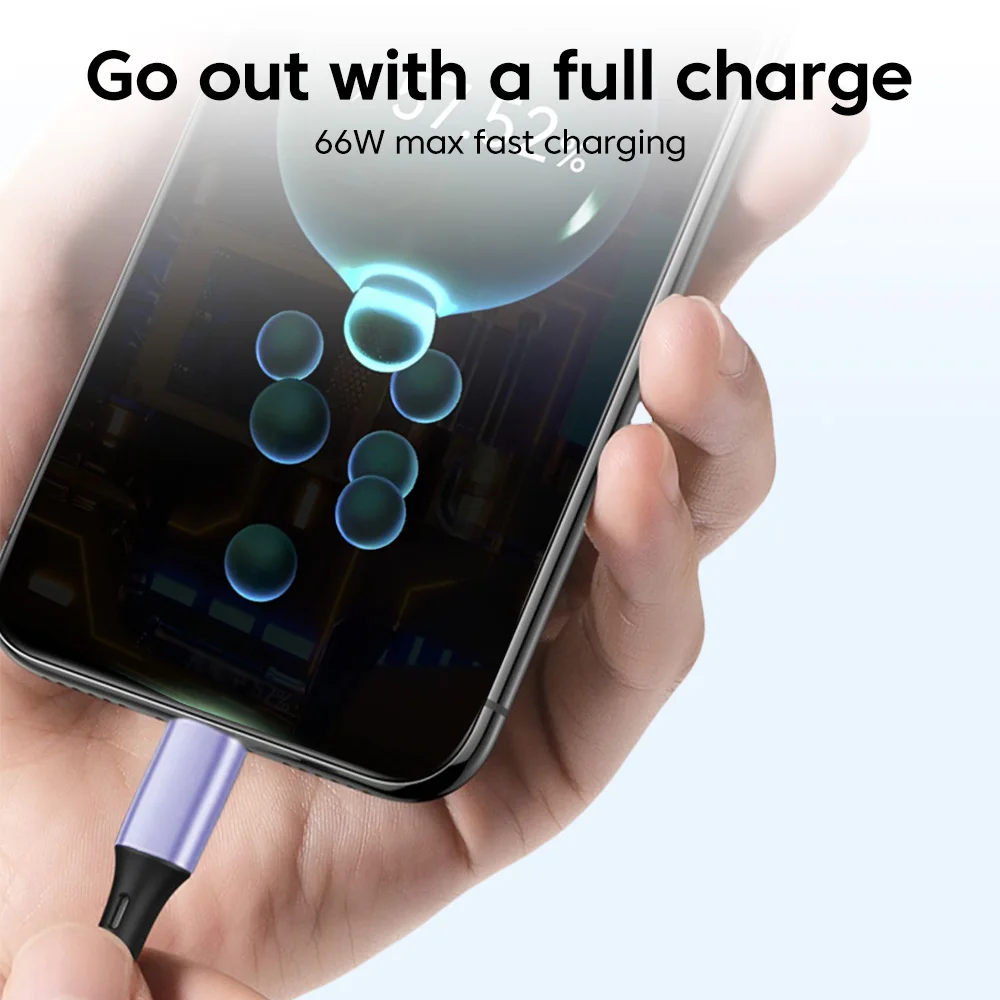 รูปสินค้า สายชาร์จ USB-C ความเร็วสูง สำหรับ iPhone Samsung Huawei