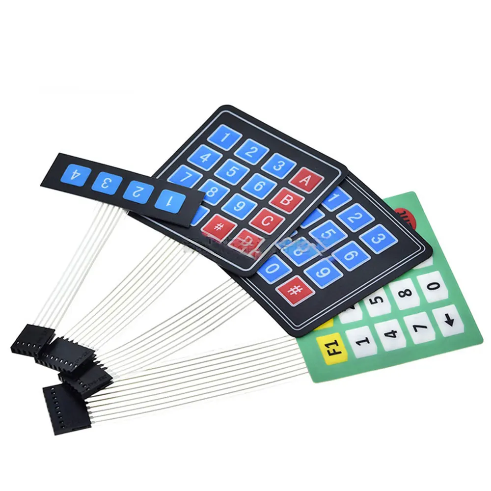 

3 4 5 12 16 20 Key Button 4*4 Membrane Switch Keypad 1x4 1x6 3x4 4x4 4x5 Matrix Array Keyboard For Arduino Smart Car DIY Kit