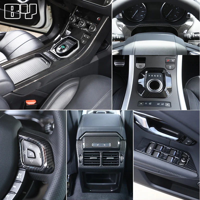 LLKUANG Para Land Rover Range Rover Evoque 2012 – 2018 Accesorios Consola Central Panel De Engranajes ABS Cromado Decorativo Cubierta Trim (grano De Madera De Fresno