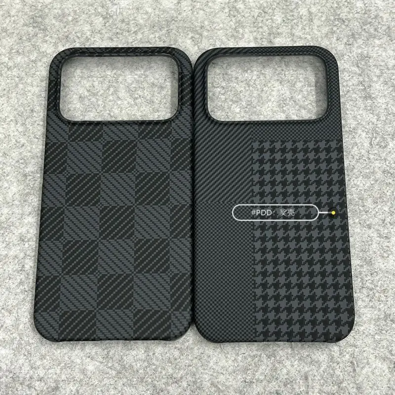 Kevlar Texture Contrasting Color Matte Finish Shockproof Case