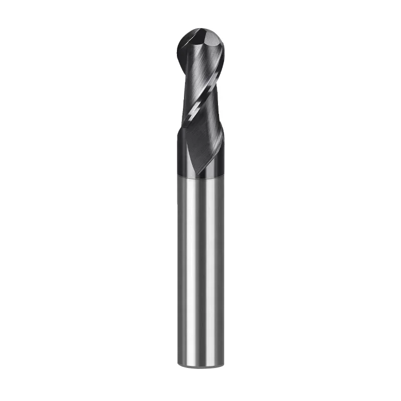 HRC70 Ball Nose End Mill Tungsten Carbide Cutter CNC Router Bit 2 Flute R0.5 2 4 6 8 10mm Metal Steel Machining Tool