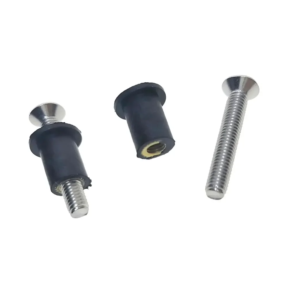 Marine Boat Rubber Well Nut Kit with Stainless Steel Screws
