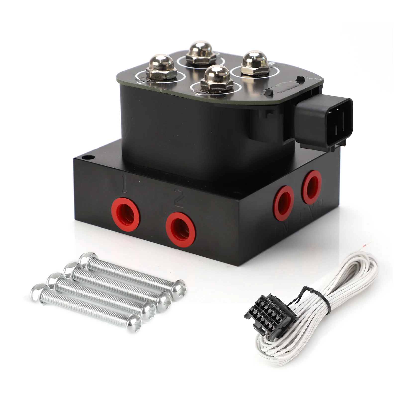 3/8" NPT SOLENOID 8PK W/FOUR SLOW DOWN DUMP VALVE SUSPENSION/AIR - Foto 3