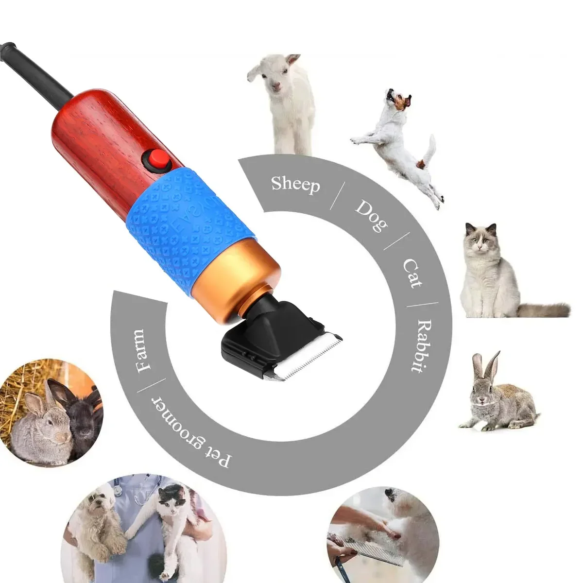 200W Electric Pet Clippers Shearing, Horse Dog Sheep Shear, Animal Pet Grooming Clipper Trimmer, Hair Trimmer Cutter High Power 2