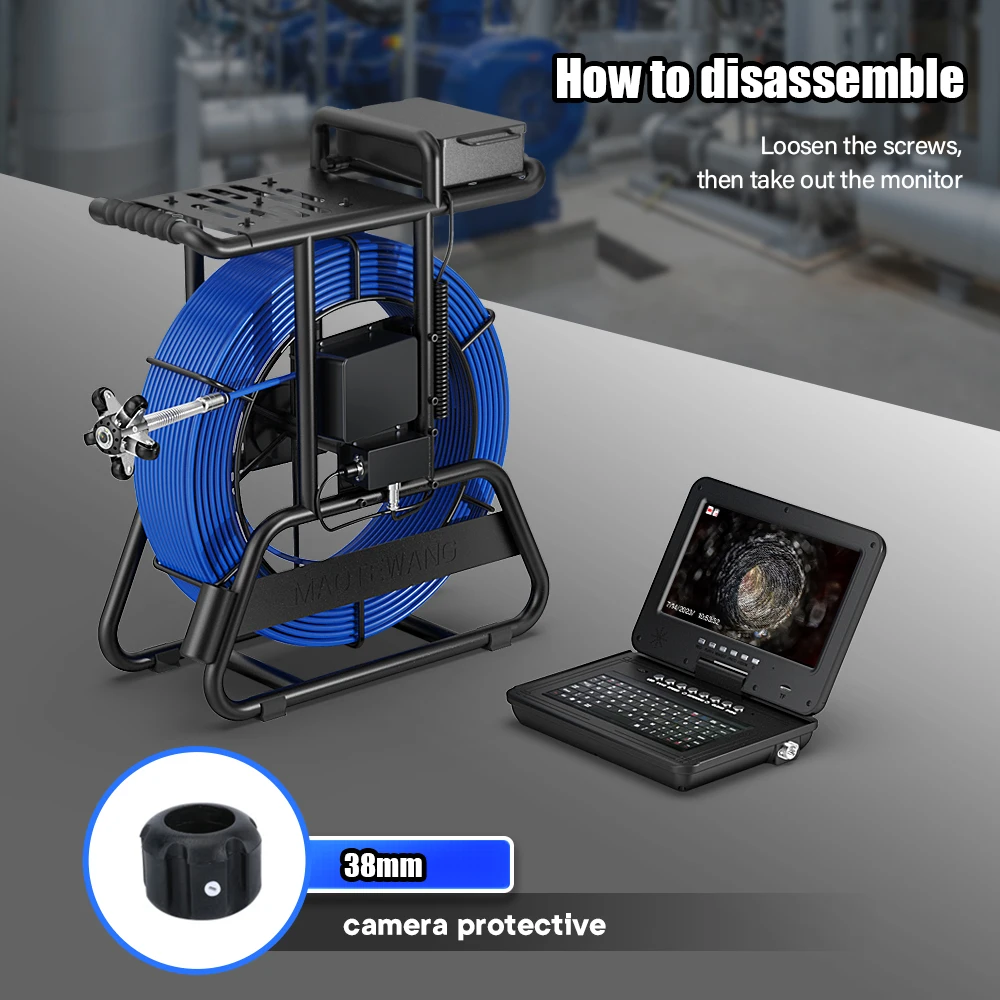 camera head with LED lights illuminated