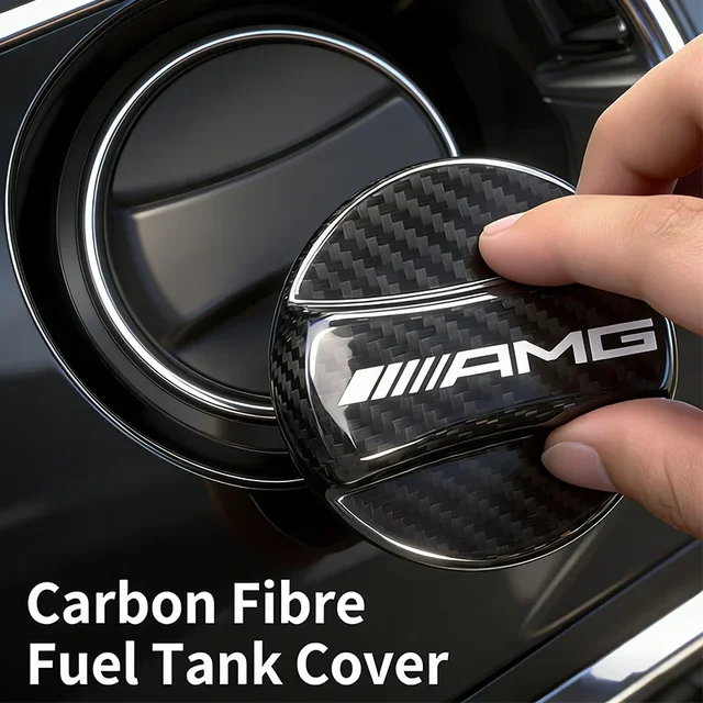 Benz Car Carbon Fiber Fuel Tank Cap Trim Accessories For Mercedes Benz AMG W203 W206 W220 W205 W211 W212 W201 W168 W167 W169 GLA 1