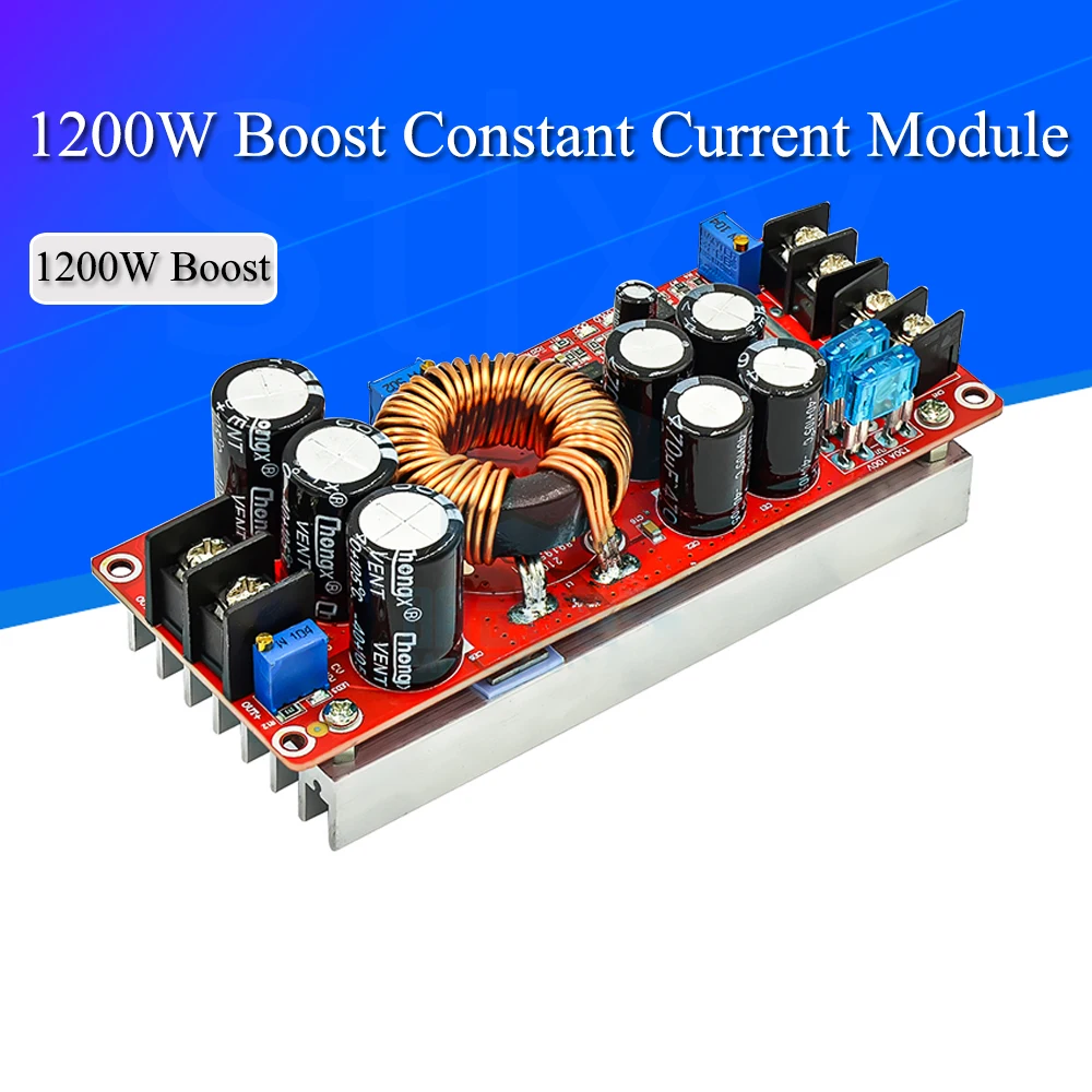 1200 W 20A Dc Convertitore Boost Step-Up Modulo Di Alimentazione In 8-60V Out 12-83V Con Dissipatore Di Calore 1200 W 12V A 24V 48V 1200 W 20A Dc