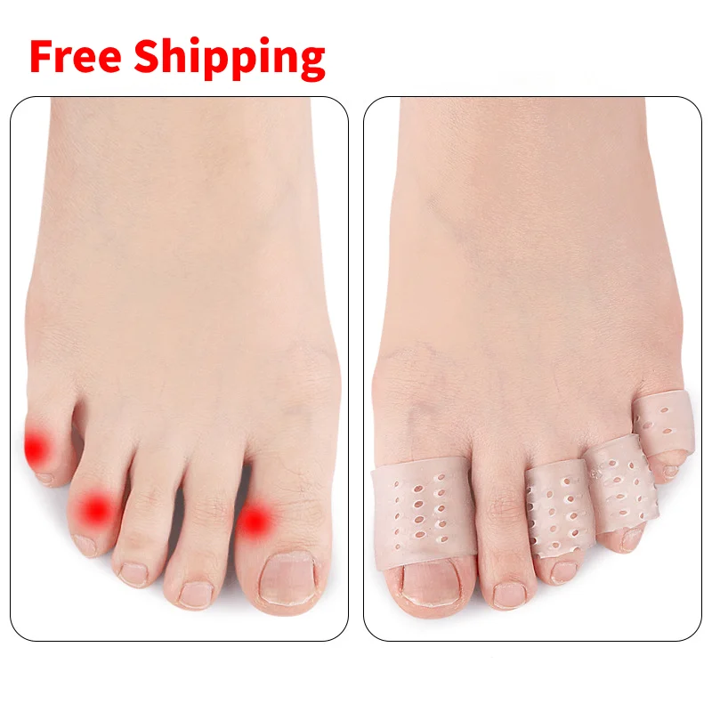 2Pcs=1Pair Soft Gel Toe Protectors Silicone Caps Sleeves Prevent Pain Relief for Corns Callus Blisters and Ingrown Toenails toe protectors