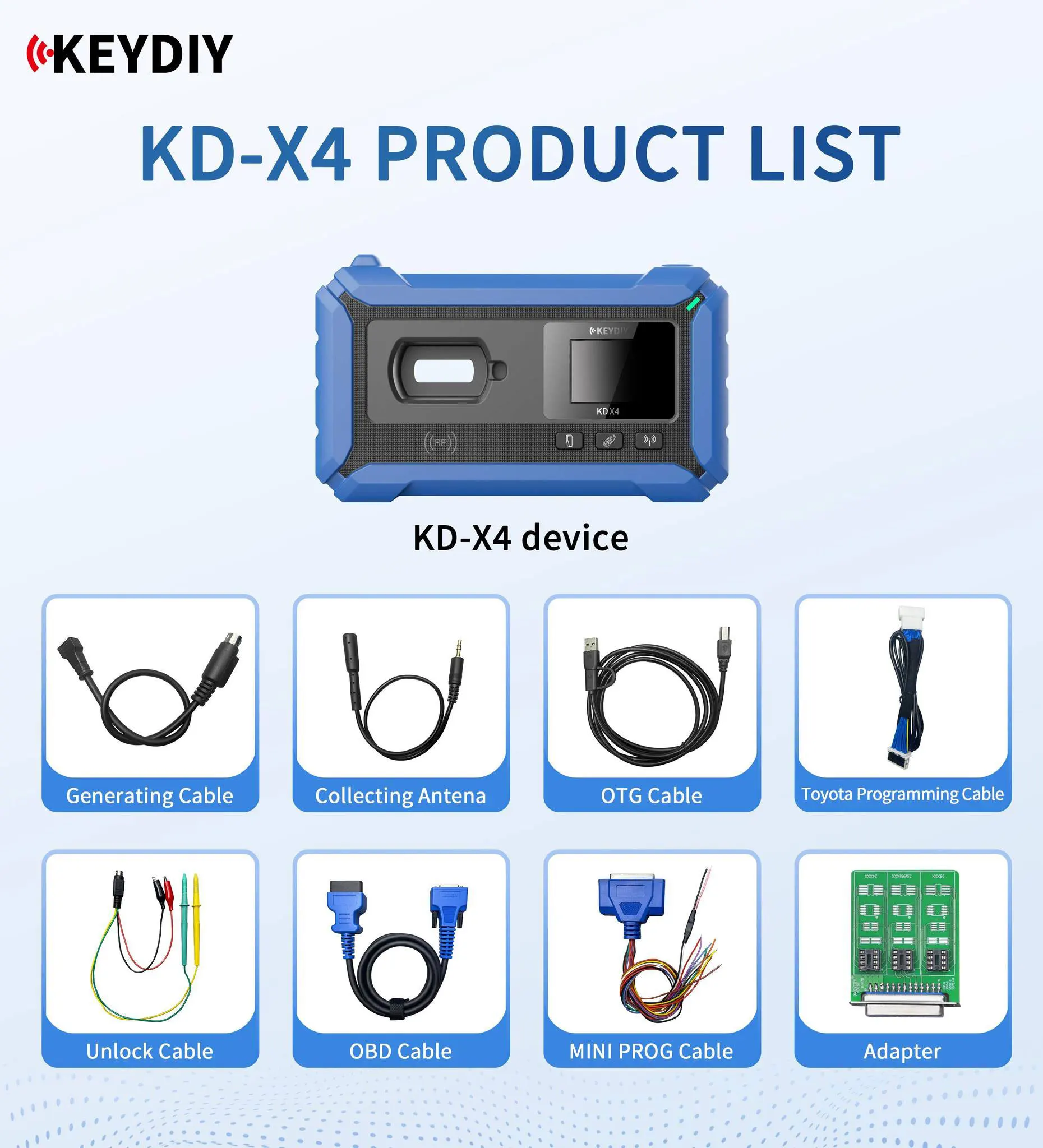 Alger-Key KEYDIY KD-X4 Remote Generator Copy Chip Programming