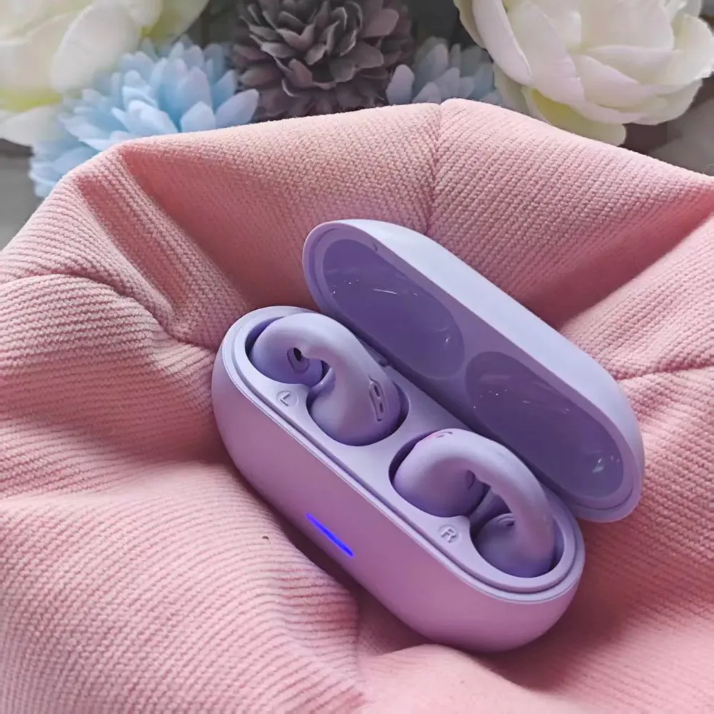 Wireless Bluetooth Clip-On Earbuds with Comfortable Design and High-Quality Sound