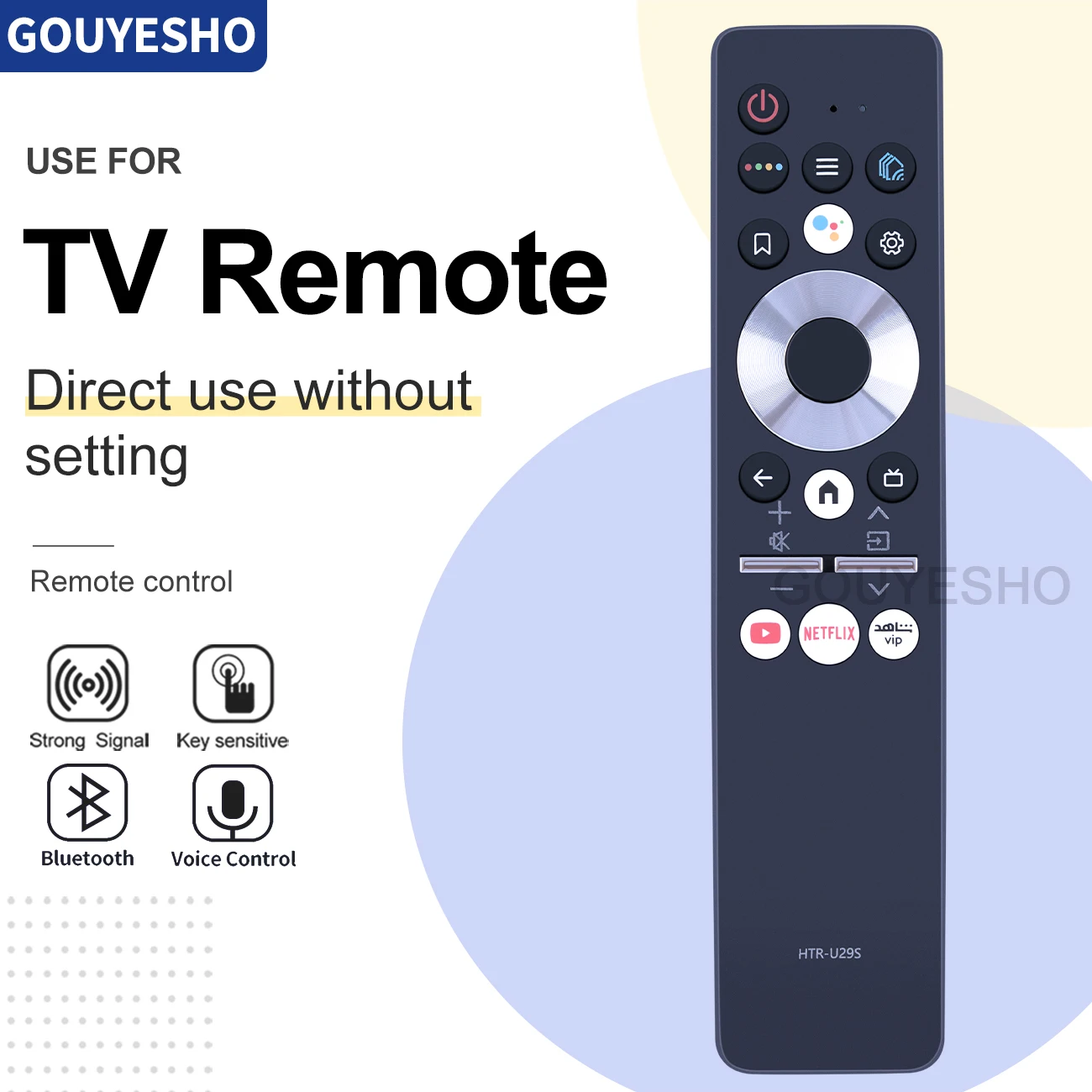 Control remoto por voz Original, HTR-U29S compatible con Haier TV H75S5UG H65K6UG H50K6UG, nuevo