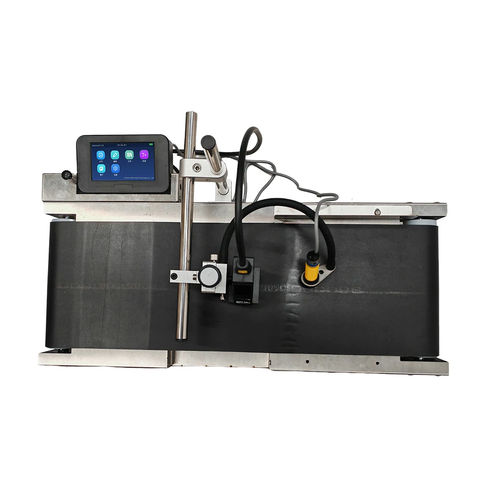 윌리타 CP-100 자동화 전송 및 코딩 기계 25m/min 잉크젯 프린터 (컨베이어 벨트 포함, 바코드 유통기한 인쇄용)