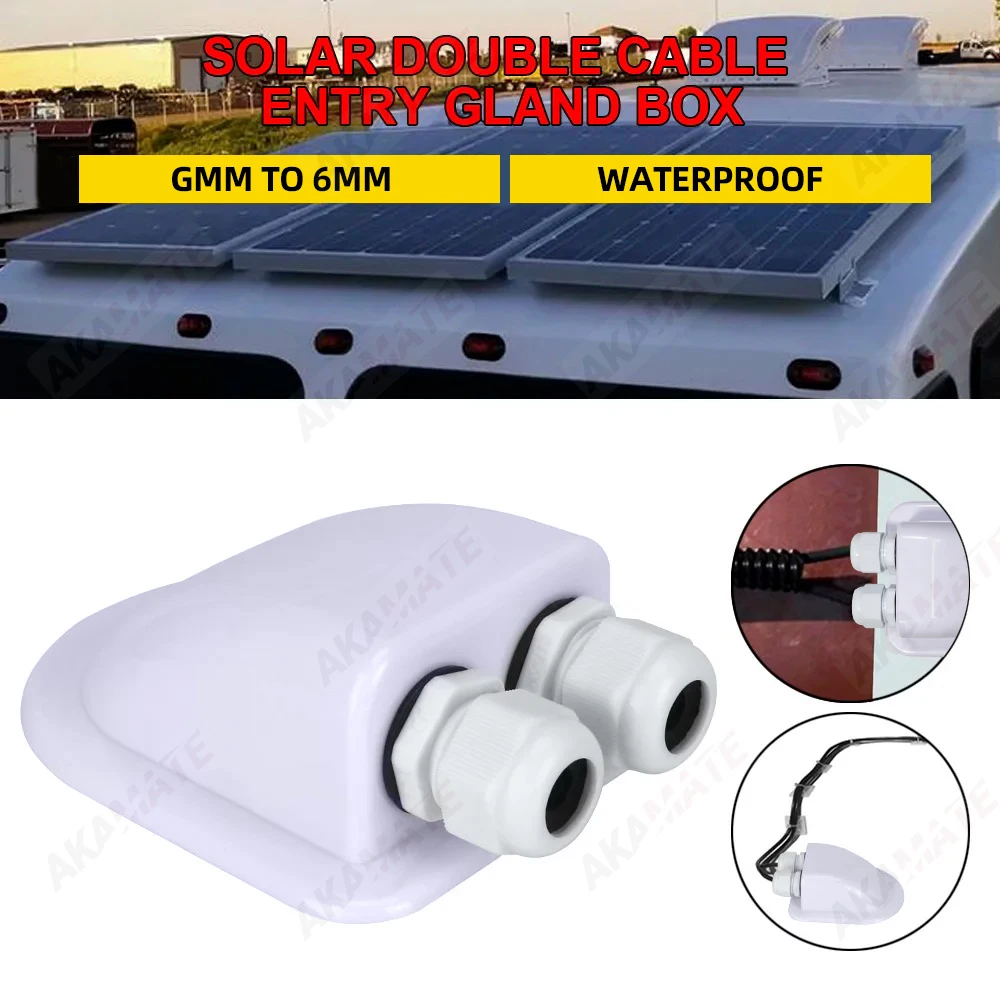 Solar Junction Box Waterproof Wire Entry Cable Storage For Caravan