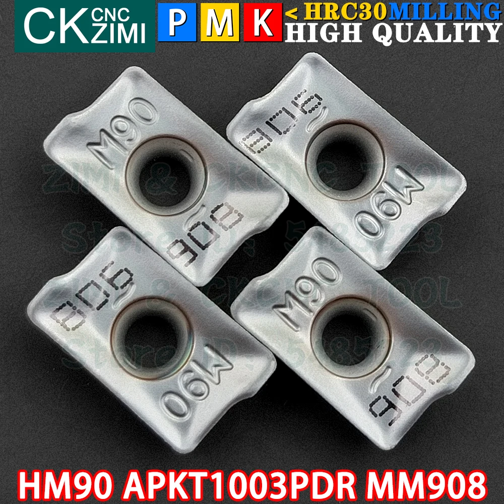 

HM90 APKT1003PDR MM908 HM90 APKT 1003 PDR MM908 Carbide Inserts Shoulder Milling Inserts Tool CNC Indexable milling Cutting Tool