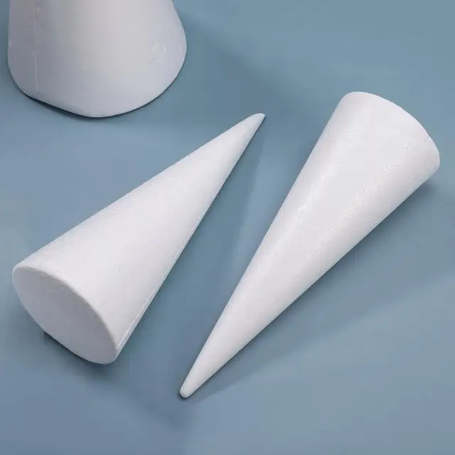 White Solid Poly Dragon Foam Cone Arts Crafts Cone Shaped Foams Craft  Projects