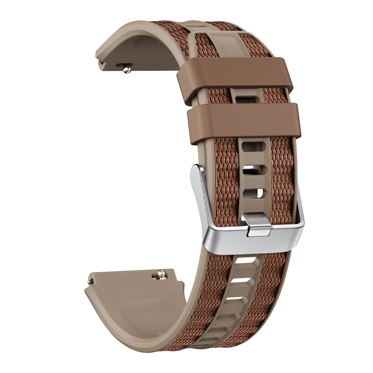 Two-Tone Silicone Sports Strap - 22mm Premium Watchband